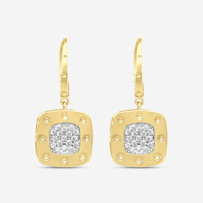 Roberto Coin Pois Moi 18K Yellow & White Gold Diamond Drop Earrings 777923AJERX0