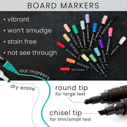 Weekly Acrylic Calendar + 2 Sections | Horizontal Madi