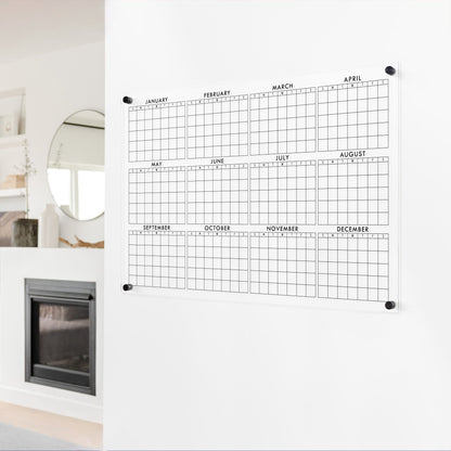 Acrylic Yearly Calendar | Horizontal Multi-style