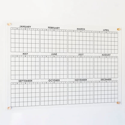 Acrylic Yearly Calendar | Horizontal Multi-style