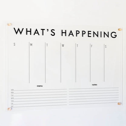 Weekly Acrylic Calendar + 2 Sections | Horizontal Madi