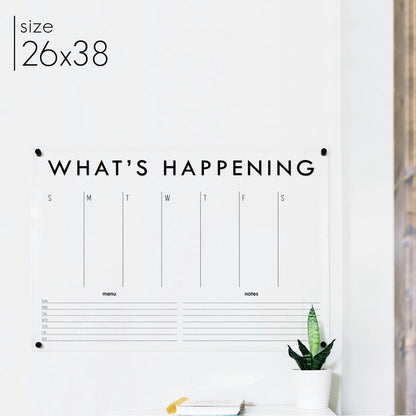 Weekly Acrylic Calendar + 2 Sections | Horizontal Madi