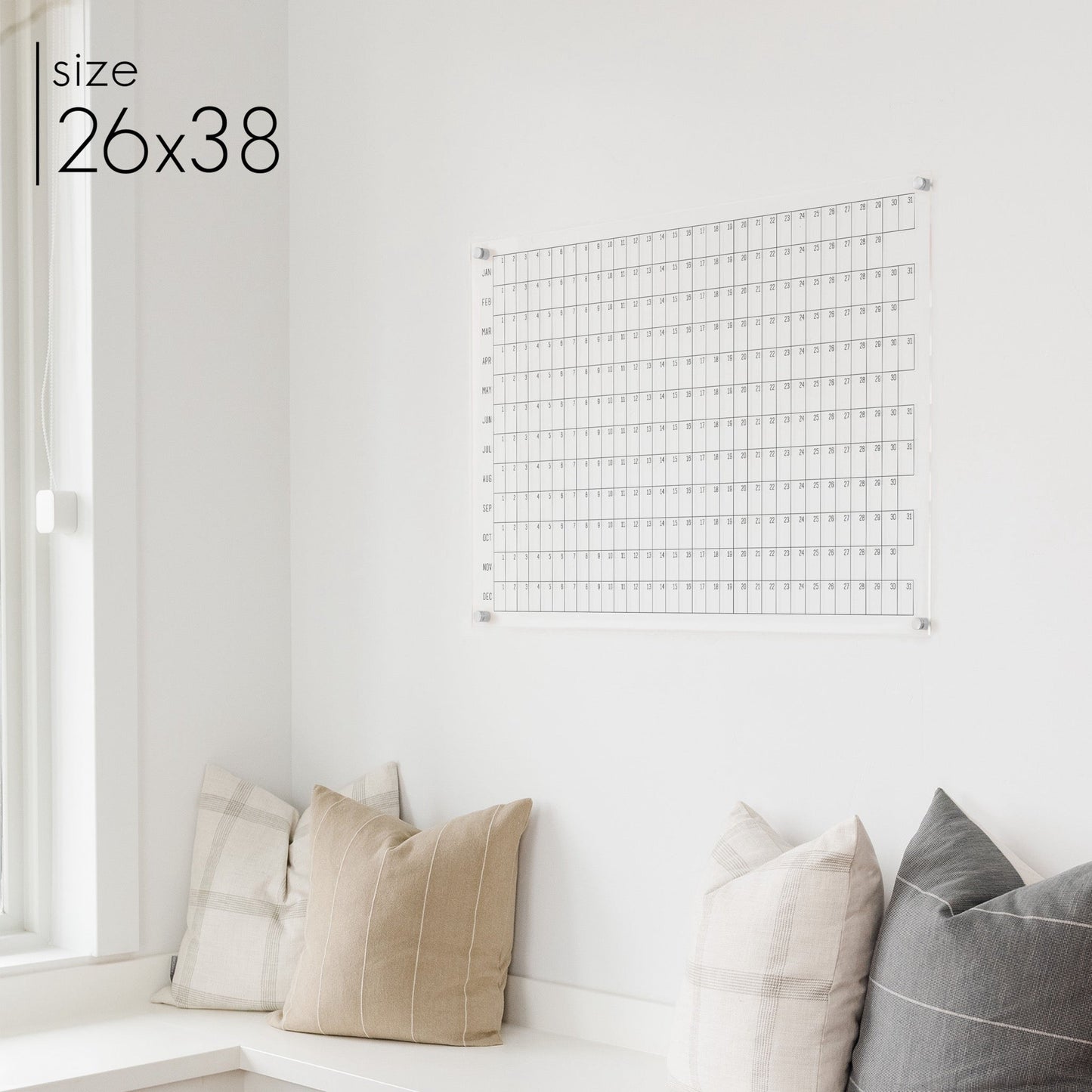 Acrylic Yearly Calendar | Horizontal Madi Style