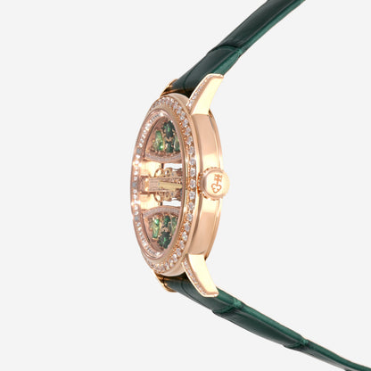Corum Golden Bridge Round 39 18K Rose Gold Manual Wind Ladies Watch B113/03787