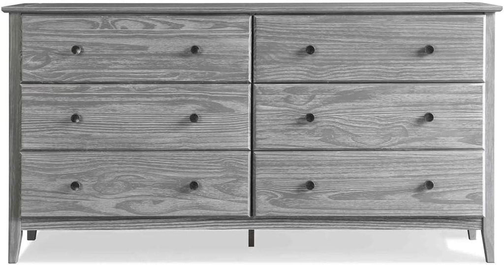 Greenport 6 Drawer Solid Wood Dresser Brushed White