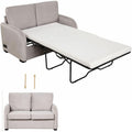 2 In 1 Velvet Sleeper Sofa With USB Port Convertible Loveseat Bed Soft Velvet Upholstery For Small Living Rooms Guests