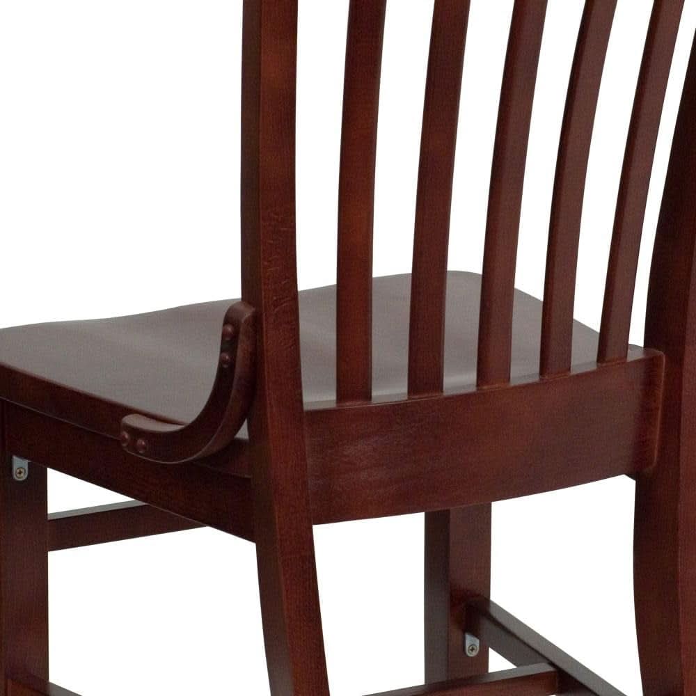 Hercules Mahogany Schoolhouse Dining Chair For Restaurants