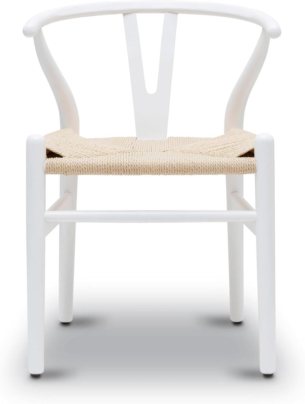 Mid Century White Weave Dining Chair For Dining Room