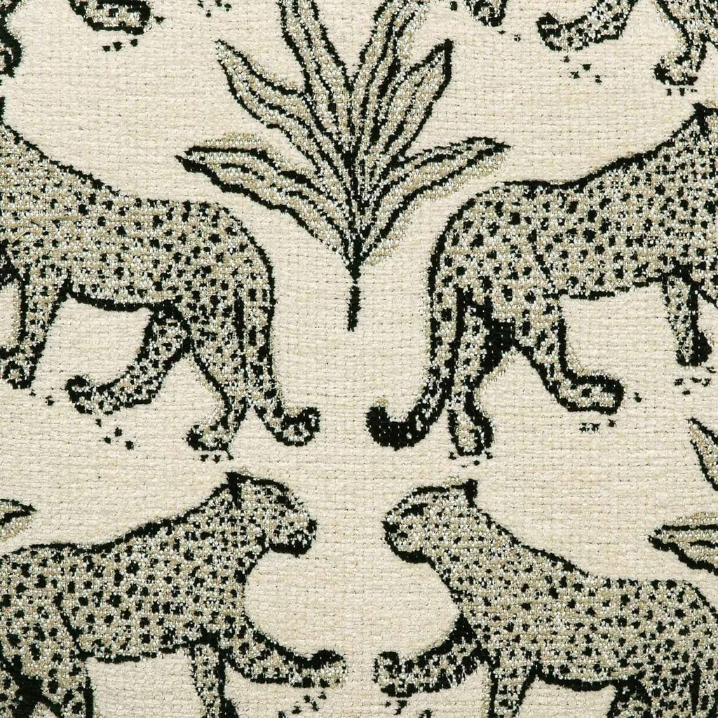 Dex Taupe Leopard Jacquard Ottoman Fully Assembled
