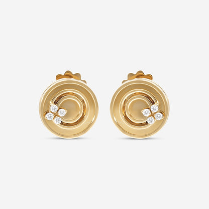 Roberto Coin Love in Verona 18K Yellow Gold Diamond Earrings 8883124AYERX
