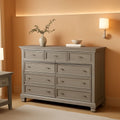 Lettner Modern Traditional 7 Drawer Dresser In Light Gray