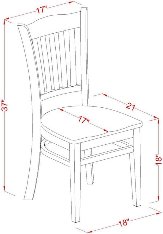 Groton Dining Room Chairs Mahogany Slat Back Set Of 2