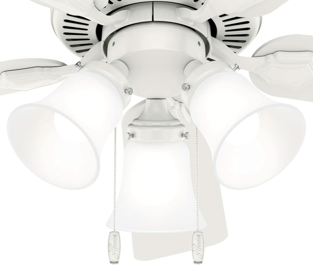 44 Inch Indoor Ceiling Fan With LED Lights Quiet Motor