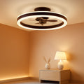 19.7 Inch Low Profile Ceiling Fan With Light Remote