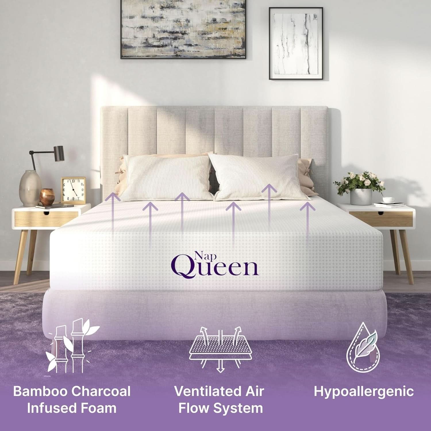 Full Size Bamboo Charcoal Memory Foam Premium Mattress