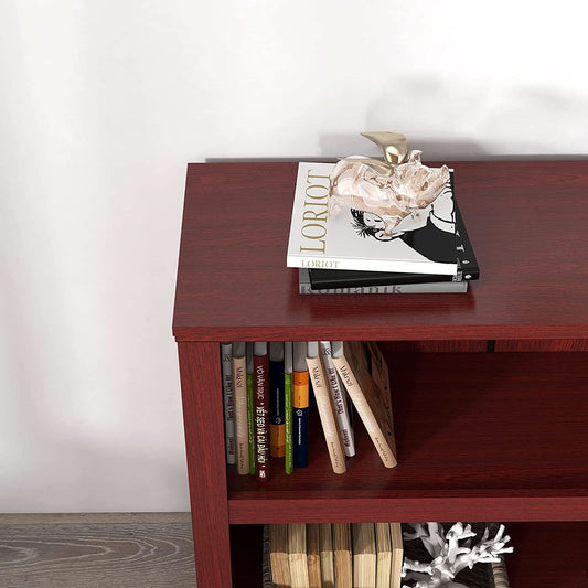 Cherry Wood Bookcase With Adjustable Shelves Home Office