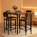 Counter Height Industrial Dining Table Set 36x36 Bar Stools