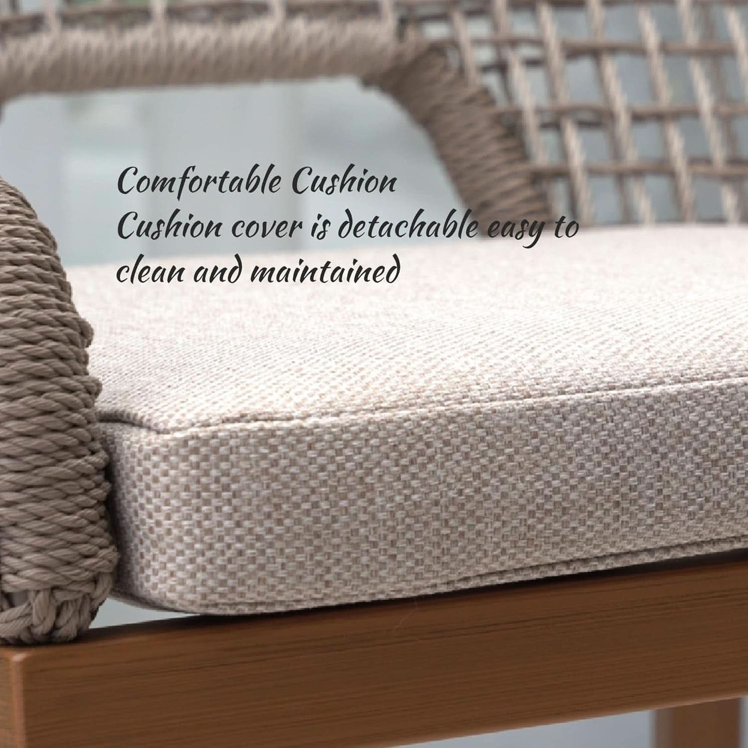 Counter Height Bar Stools With Backrest Set of 4 Rattan