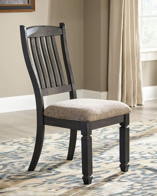 Upholstered Dining Chair 20 Inch Antique Black Set Of 2