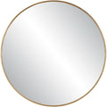 Junius Large Round Wall Mirror 60 Inch Antique Gold Leaf