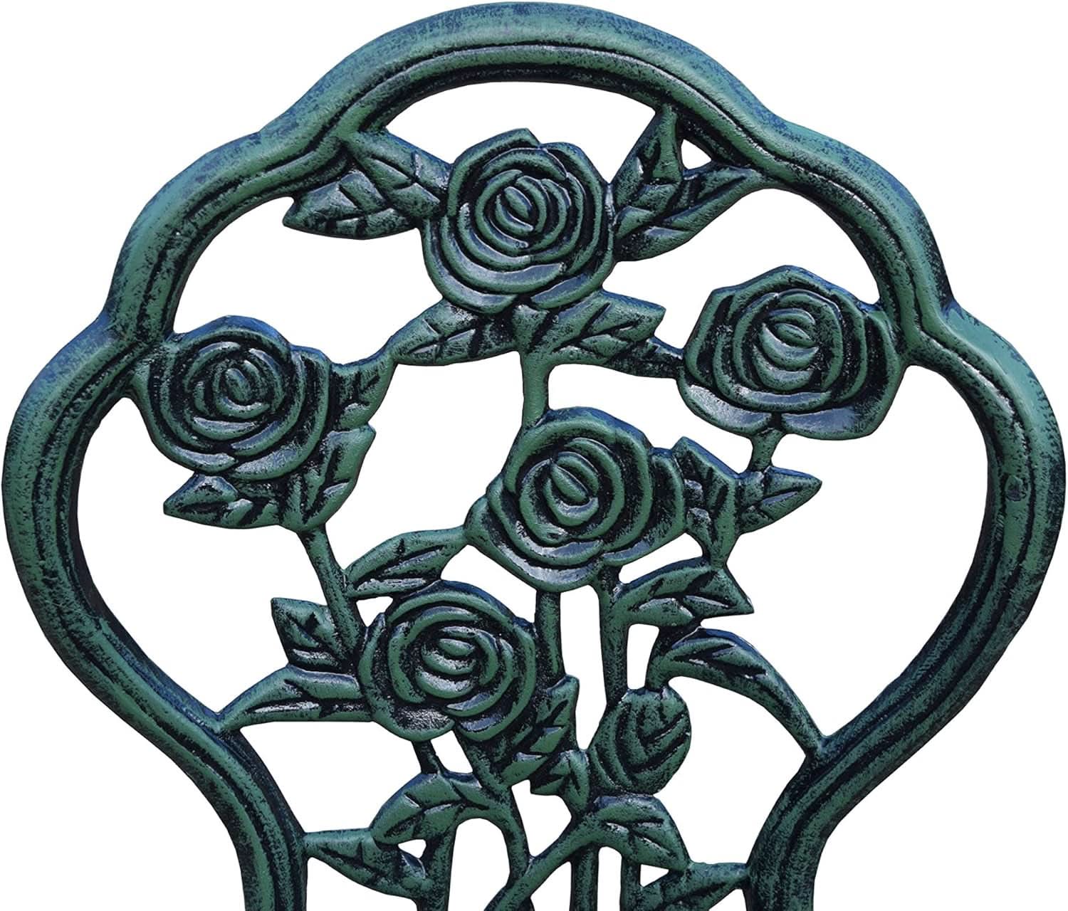 Cast Aluminum Conversation Set Antique Green Patio