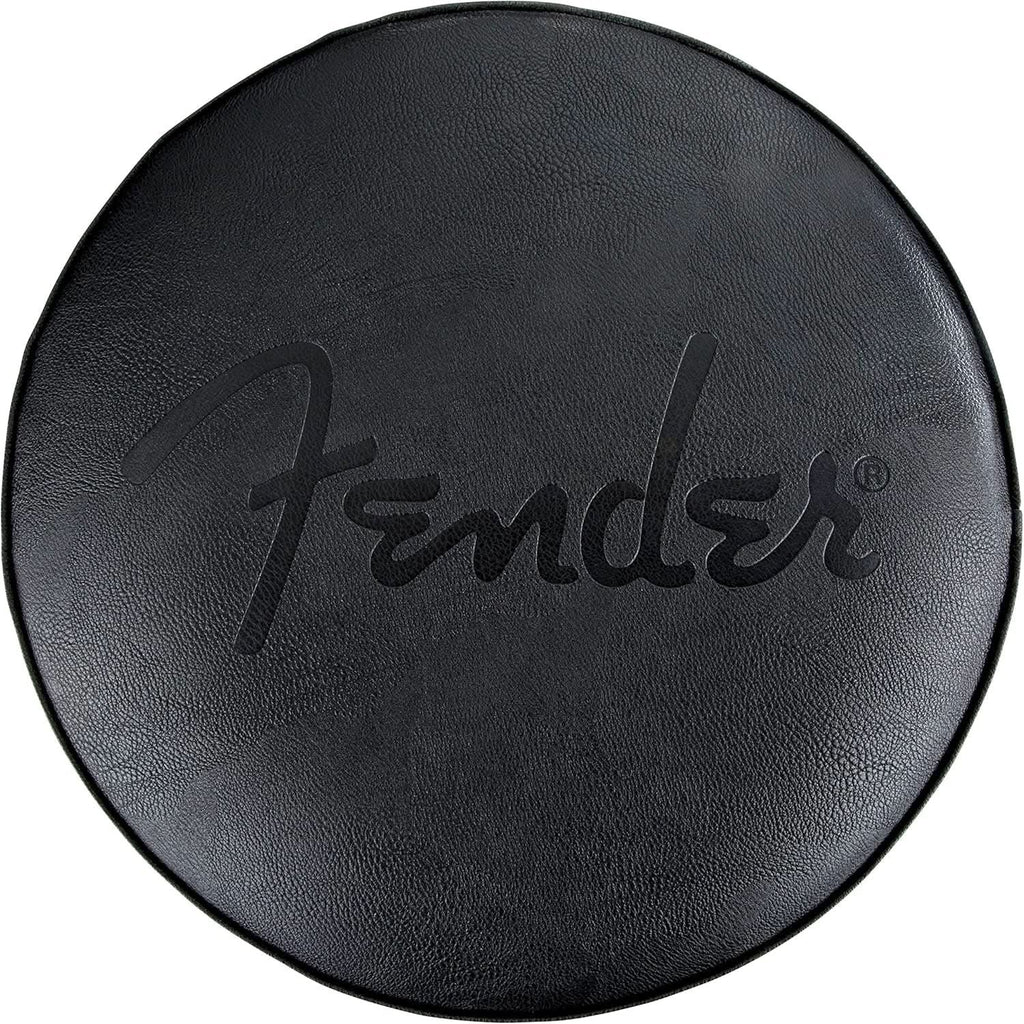 30 Inch Embossed Fender Logo Swivel Bar Stool Black