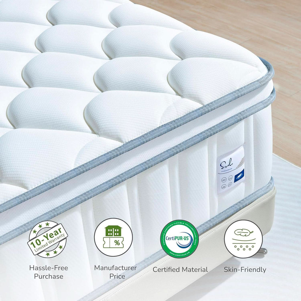 Full Size Cooling Gel Memory Foam Mattress Pocket Springs
