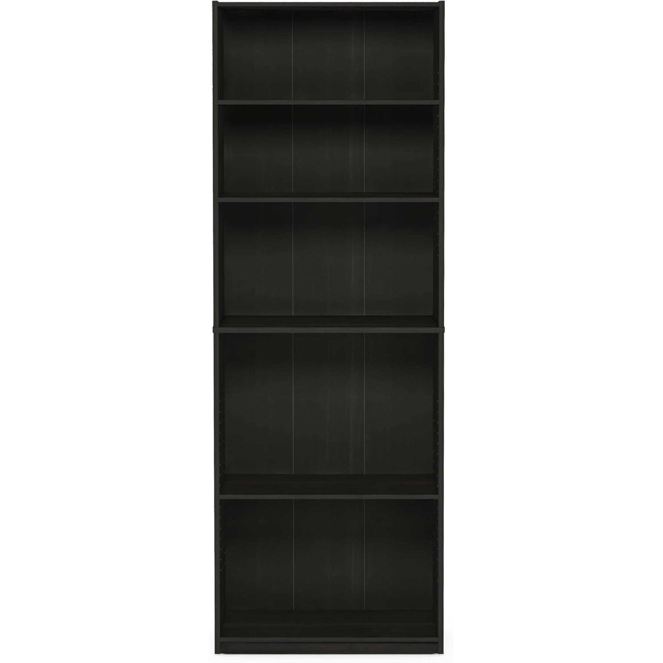 JAYA Simply Home 5-Tier Bookcase Espresso Storage Shelf