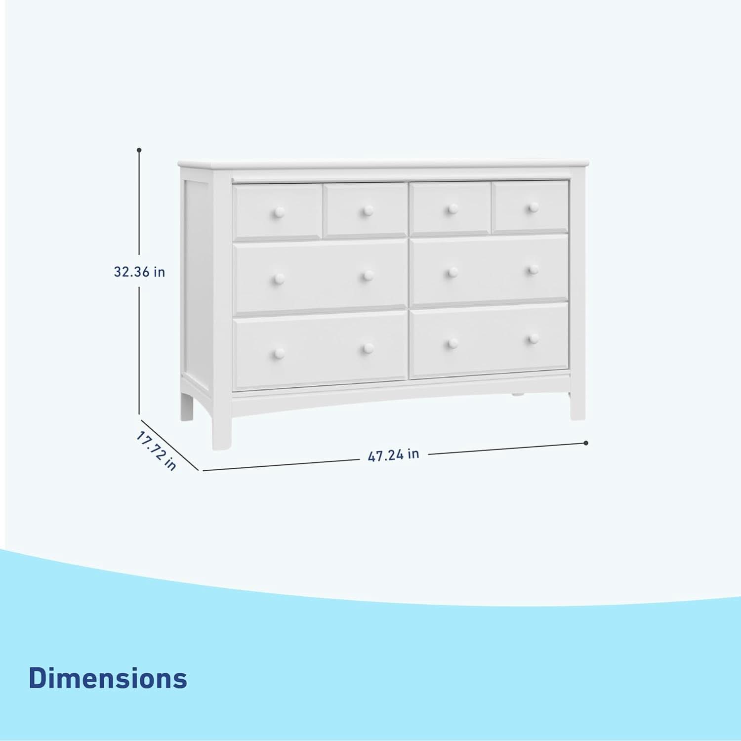 White Six Drawer Dresser For Nursery Organization Solutions
