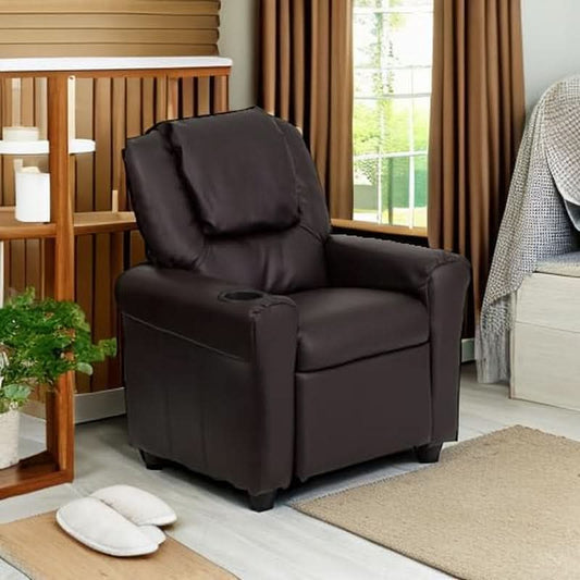 Vana Leathersoft Kids Recliner With Cup Holder And Headrest
