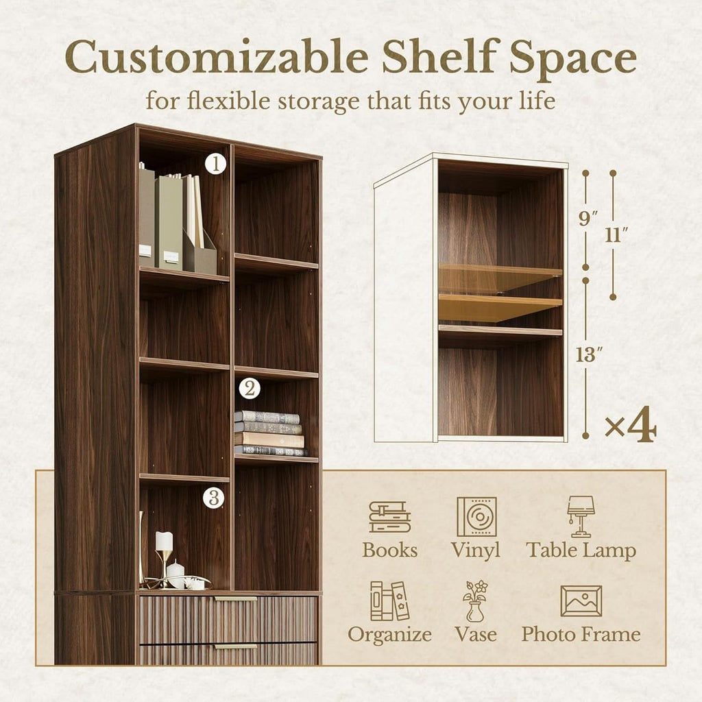 Electric Height Adjustable Desk 48 Inches Bookcase