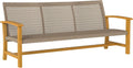 Spacious Wicker Outdoor Couch for Three Comfortable Seats