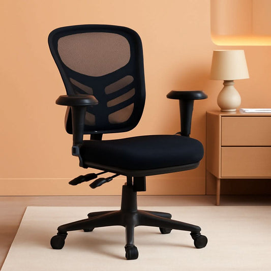 Ergonomic Mesh Office Chair With Adjustable Lumbar Black