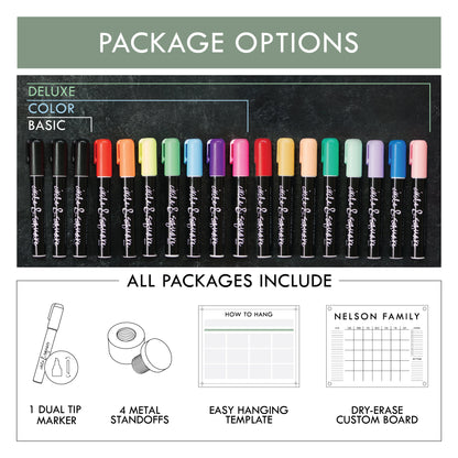 Acrylic Yearly Calendar | Horizontal Madi Style