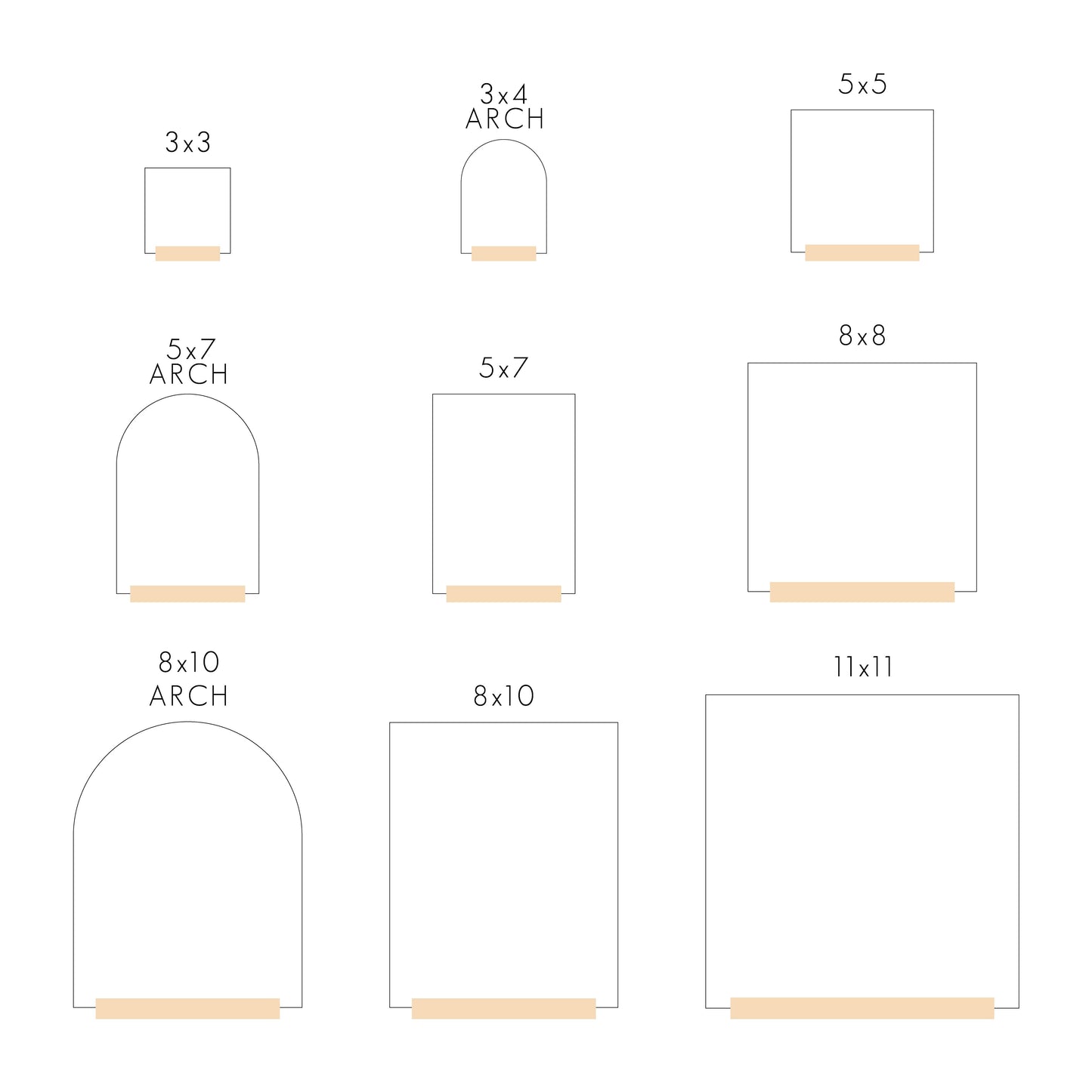 Clear Acrylic Kitchen Conversion Chart