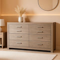 Culverbach Scandinavian Dresser 6 Drawers Weathered Gray