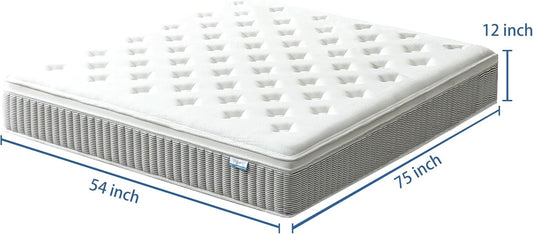 Full Size 12 Inch Premium Memory Foam Hybrid Mattress