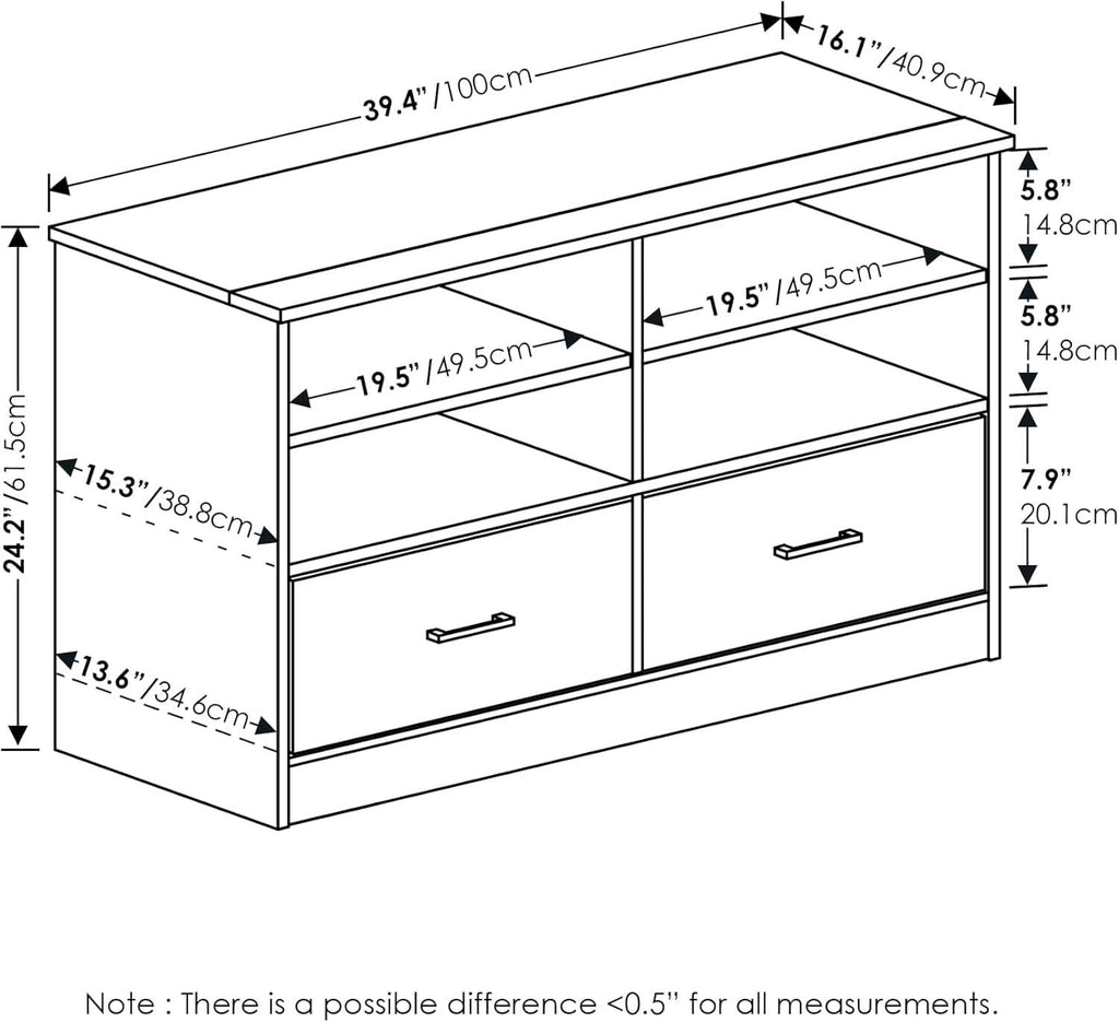 French Oak TV Stand With Drawers For Living Room Space