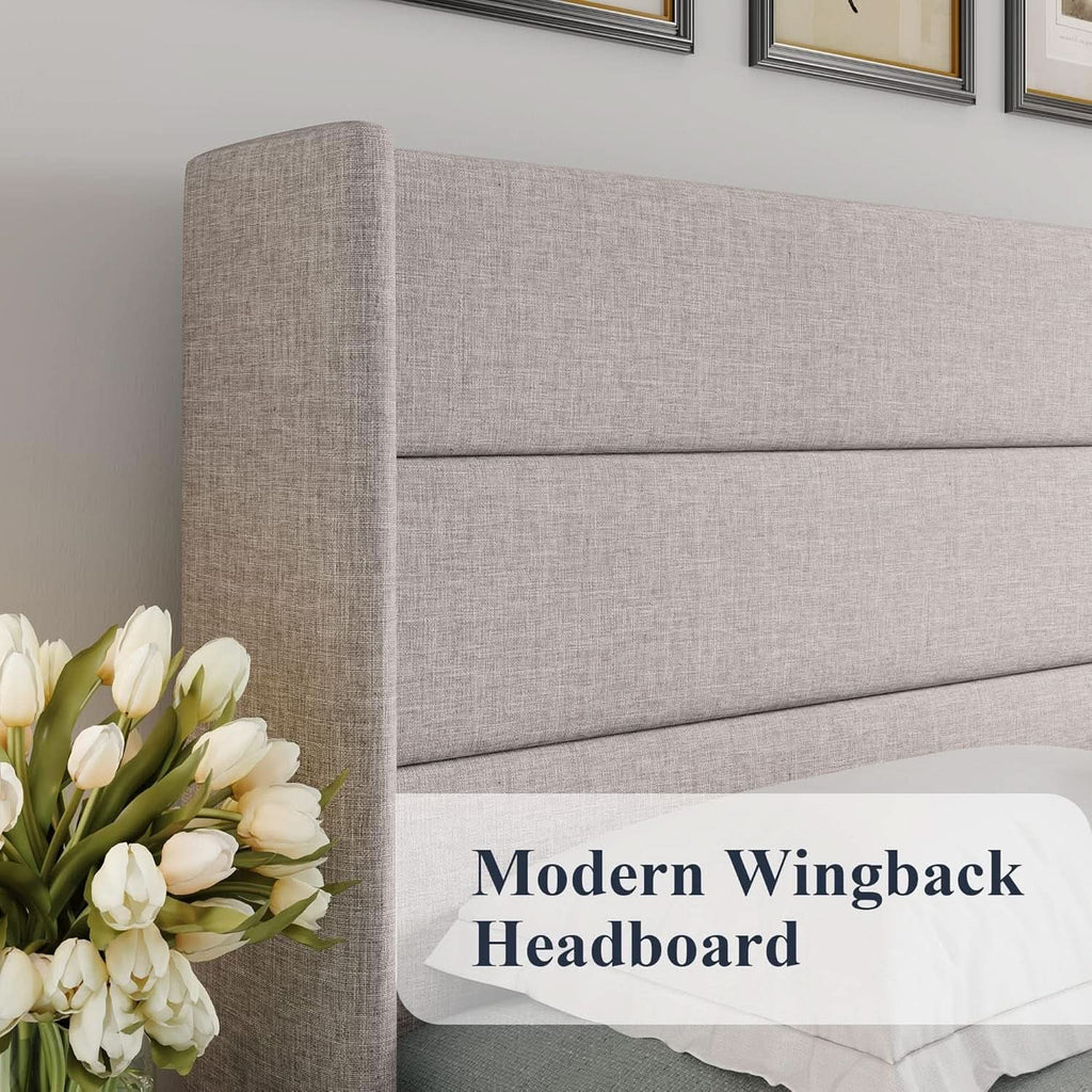 Queen Size Lift Up Storage Bed With Hydraulic Headboard