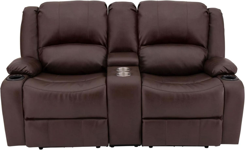 67 Inch Powered RV Wall Hugger Recliner Sofa Mahogany