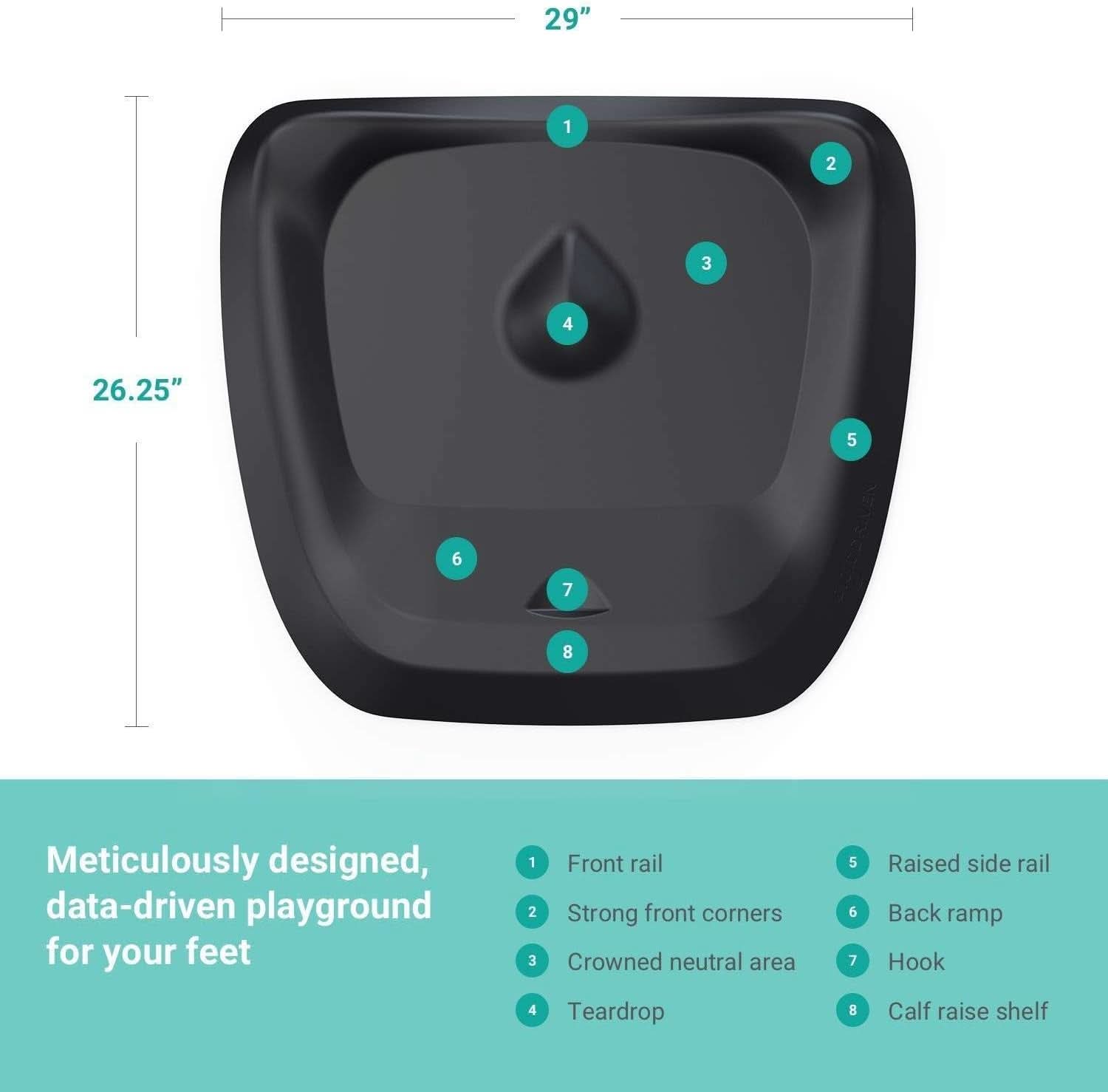 Topo Anti Fatigue Standing Desk Mat Obsidian Black