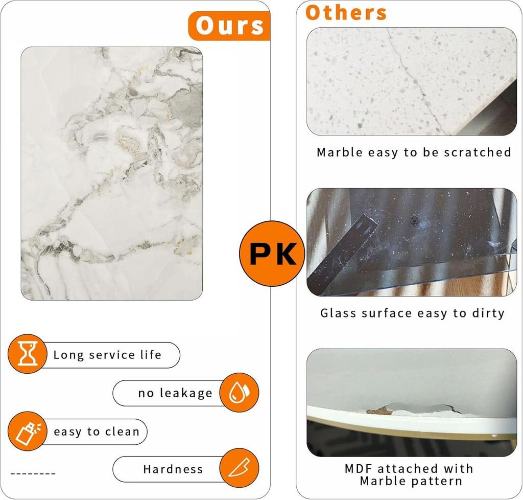 Square Sintered Stone Dining Table 31.5 Inch Modern Kitchen