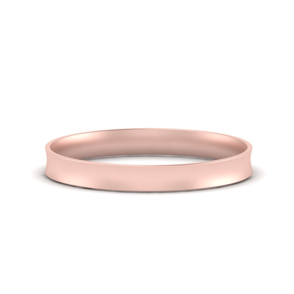 4 mm Comfort Fit Concave Mens Band