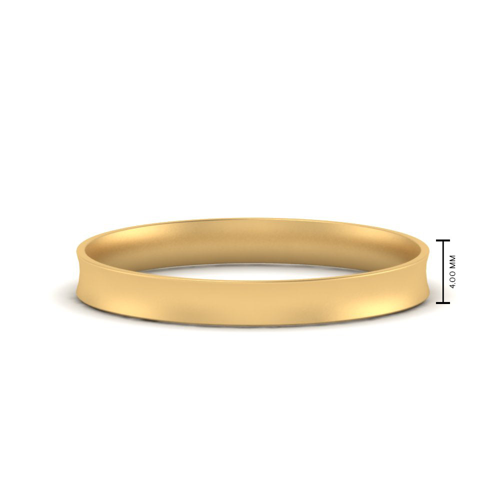 4 mm Comfort Fit Concave Mens Band