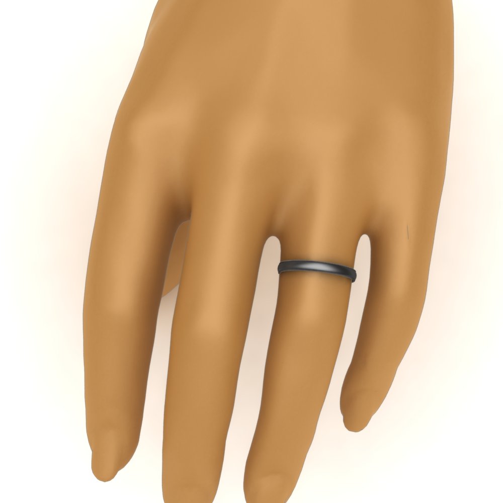 Milgrain Matte Finish Mens Band