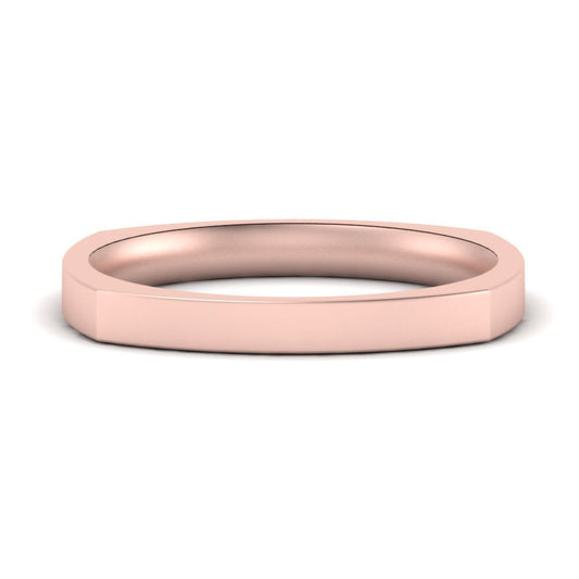 Square Comfort Fit Mens Wedding Band