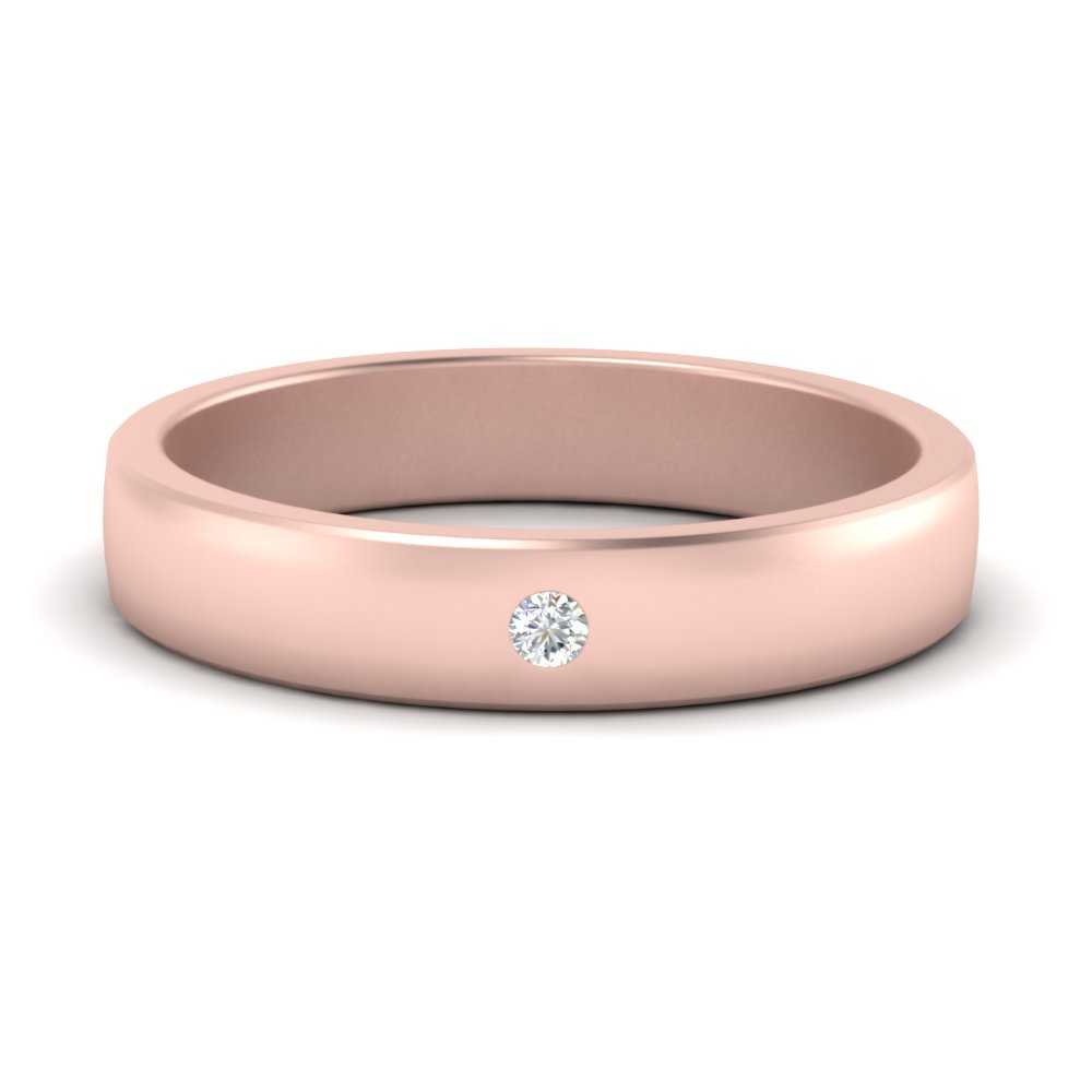 Round Diamond Classic Mens Band