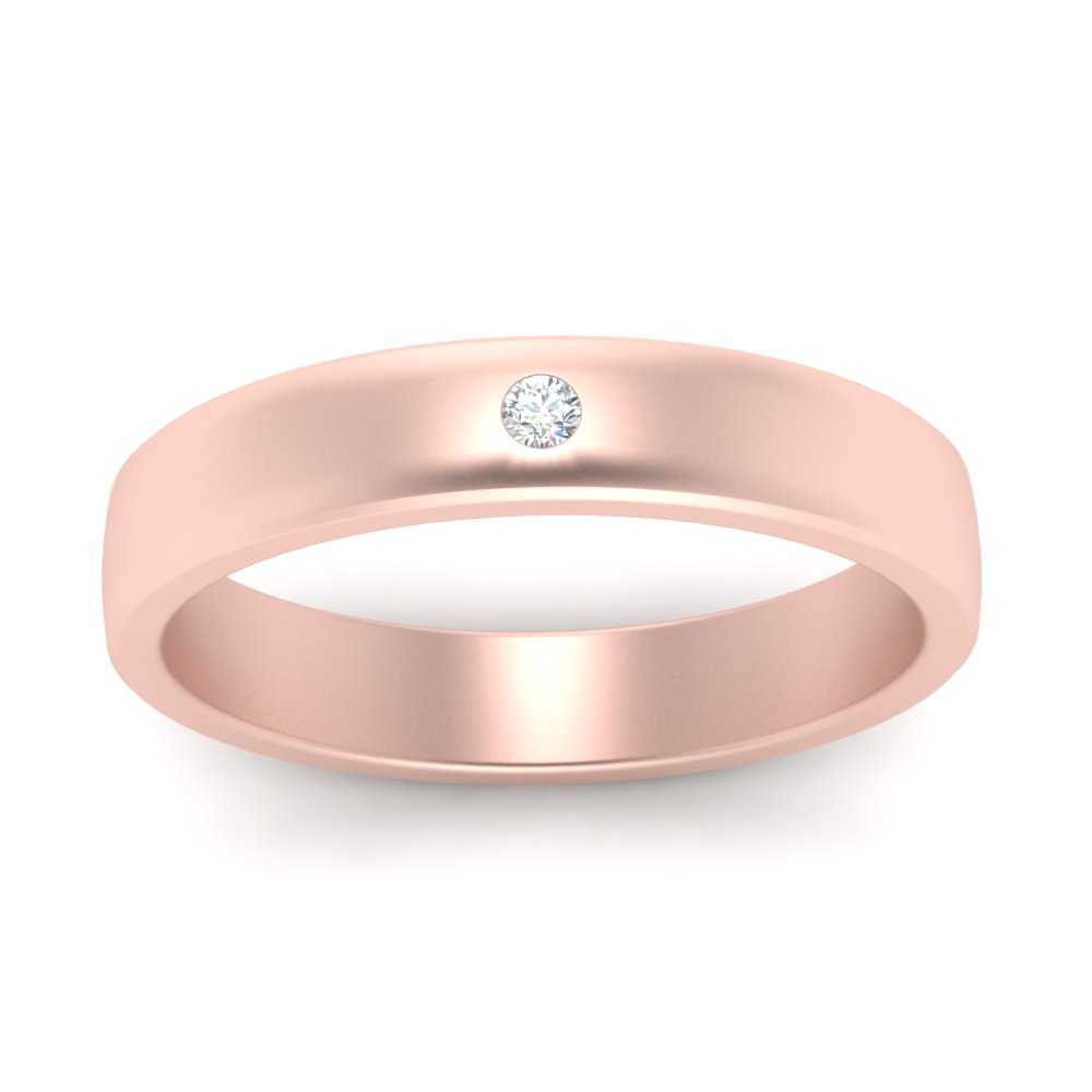 Round Diamond Classic Mens Band