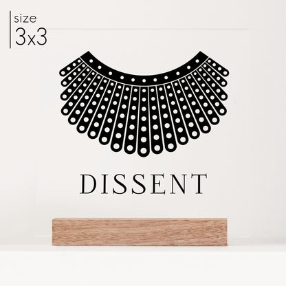 Acrylic RBG Dissent Collar