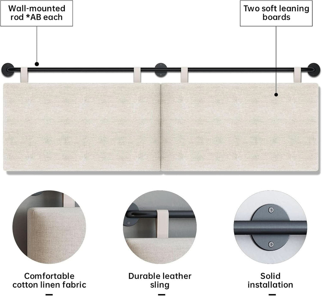 Adjustable Wall Mounted King Size Headboard with Tufting
